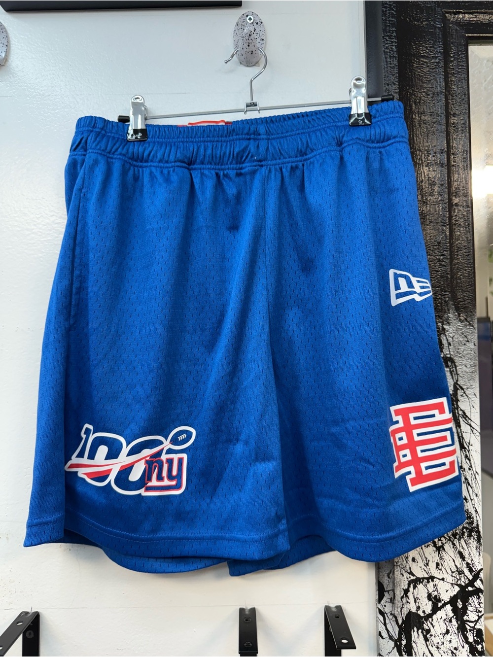 Eric Emanuel NY Giants New Era Men’s Royal Blue Athletic Shorts
